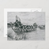 Die Landung von Cadillac Postkarte (Vorne/Hinten)