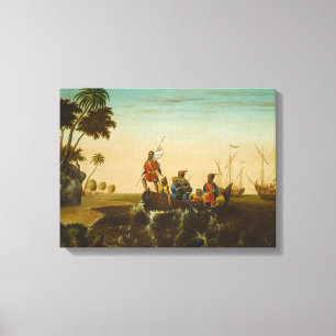 Die Landung von Columbus, c.1837 (Öl auf Leinwand