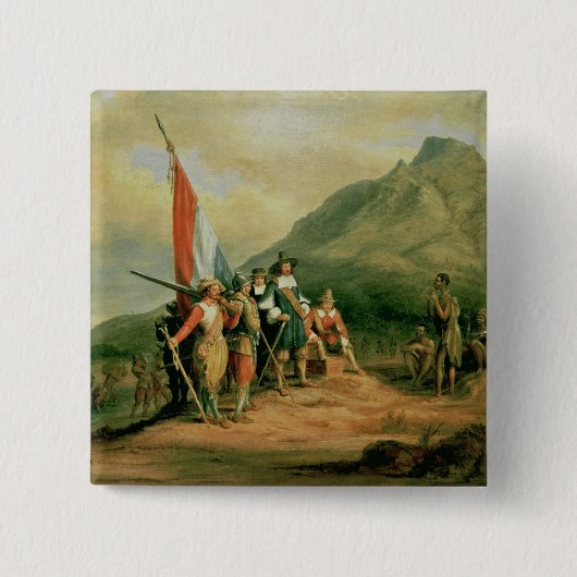 Die Landung von Jan. van Riebeeck Button (Vorderseite)