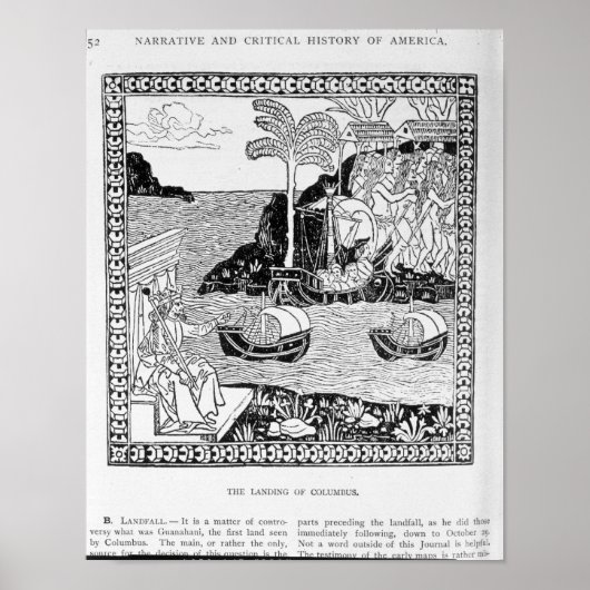 Die Landung von Kolumbus Poster (Vorne)