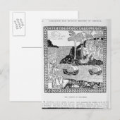 Die Landung von Kolumbus Postkarte (Vorne/Hinten)