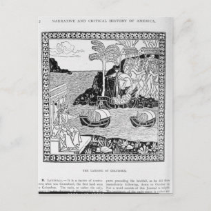 Die Landung von Kolumbus Postkarte