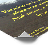 DIE LANDWIRTSCHAFT IST VIELLEICHT EINFACH, DAS EIS POSTER (Ecke)