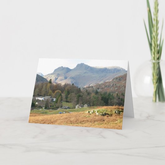 Die Langdale Pikes - leere Grüße Karte (Vorderseite)