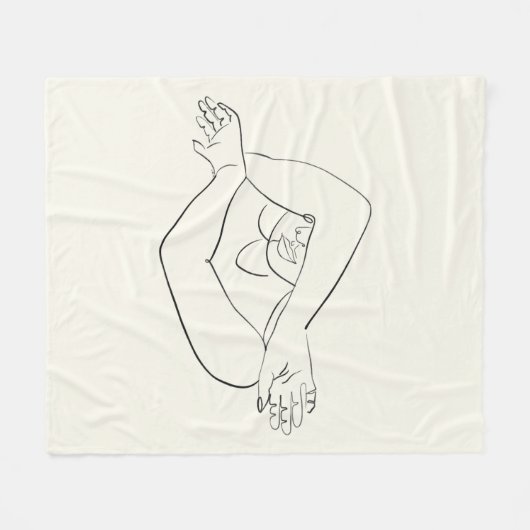 Die lange Geschichte Fleecedecke (Vorderseite (Horizontal))