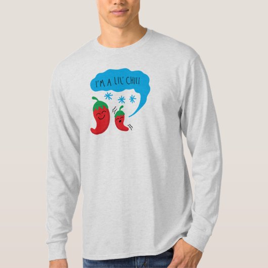 Die lange Hülse der Männer "ich bin ein lil Chili T-Shirt (Vorderseite)