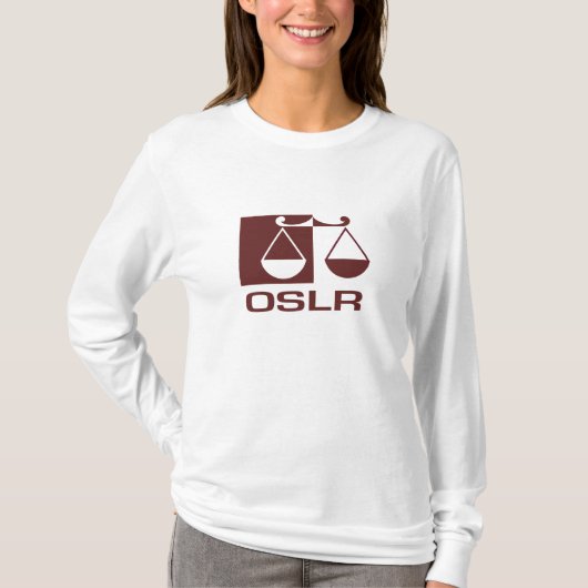 Die lange Hülse OSLR der Frauen vorderes und T-Shirt (Vorderseite)
