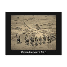 Die lange Linie vom Strand von Omaha