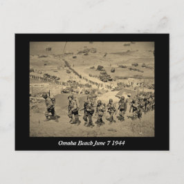 Die lange Linie vom Strand von Omaha Postkarte