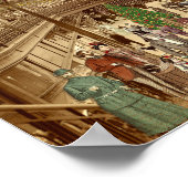 Die lange Liste des Weihnachtsmannes Poster (Ecke)