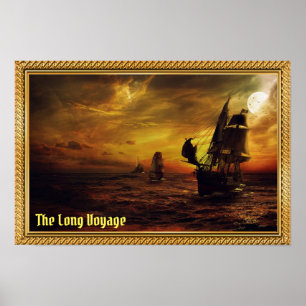 Die lange Reise - Galleonen unter Segel Poster
