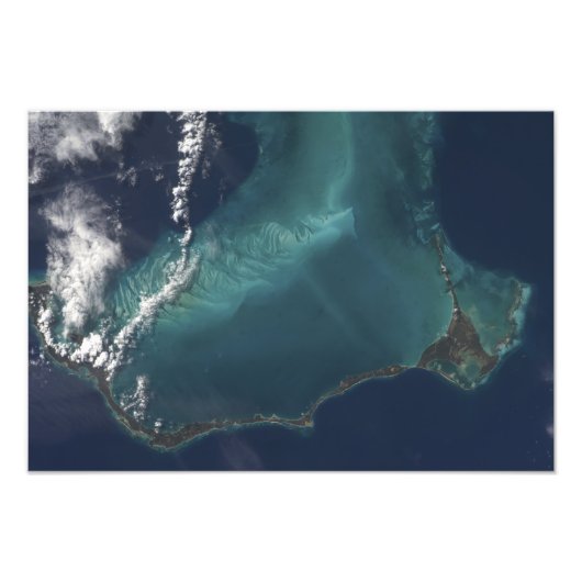 Die lange schmale Eleuthra-Insel der Bahamas Fotodruck (Vorne)