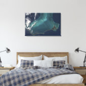 Die lange schmale Eleuthra-Insel der Bahamas Leinwanddruck (Insitu (Schlafzimmer))