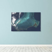 Die lange schmale Eleuthra-Insel der Bahamas Leinwanddruck (Insitu (Holzboden))