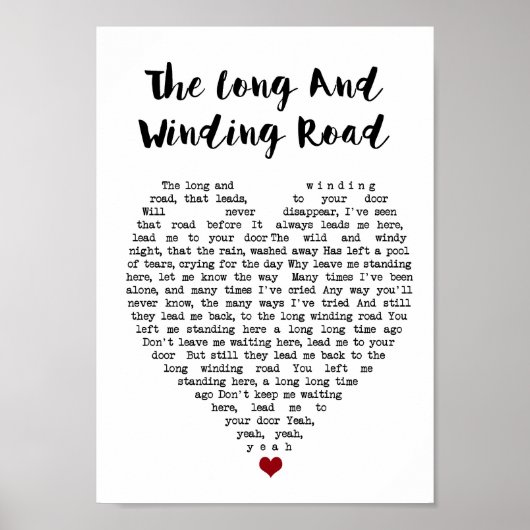 Die lange und windende Straße, die Lyric Heart Pri Poster (Vorne)
