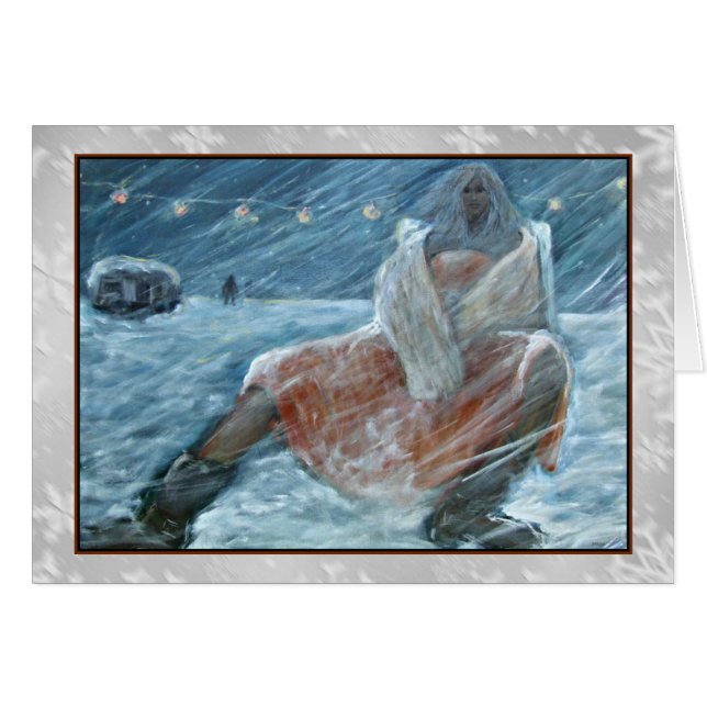 Die lange Wartezeit-Kunst-Karte (Vorderseite (Horizontal))