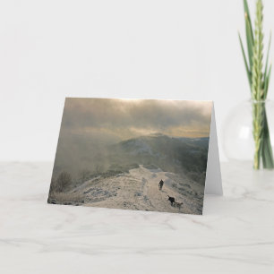 Die lange Weg-Zuhause-Gruß-Karte Karte