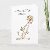 Die lange Zeit, keine schreiben! Karte (Vorderseite)