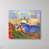 Die Langlois-Brücke in Arles mit Frauen waschen Leinwanddruck (Vorderseite)