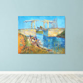 Die Langlois-Brücke in Arles mit Frauen waschen Leinwanddruck (Insitu (Holzboden))