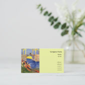 Die Langlois-Brücke in Arles mit Frauen waschen Visitenkarte (Stehend Vorderseite)