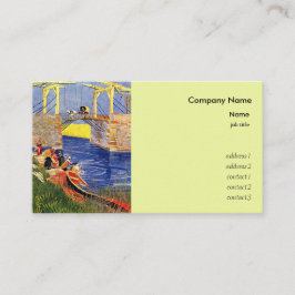 Die Langlois-Brücke in Arles mit Frauen waschen Visitenkarte