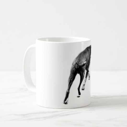 Die langsame Pivot - B&W Motion Study Kaffeetasse (Vorderseite Links)