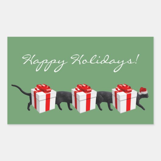 Die längste Katze der Welt Rechteckiger Aufkleber (Vorderseite)