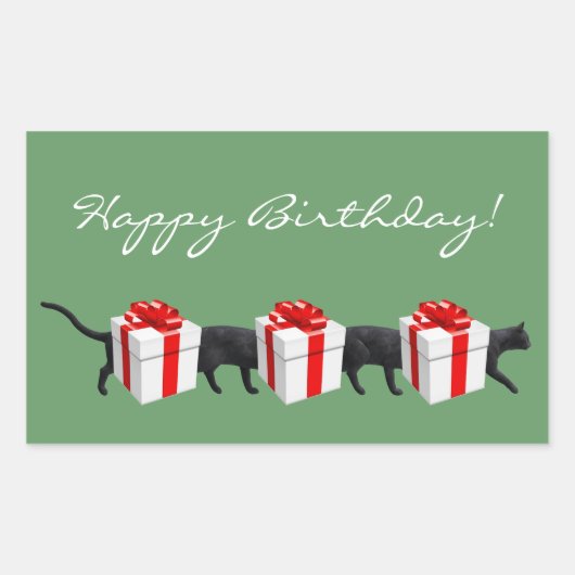 Die längste Katze der Welt Rechteckiger Aufkleber (Vorderseite)