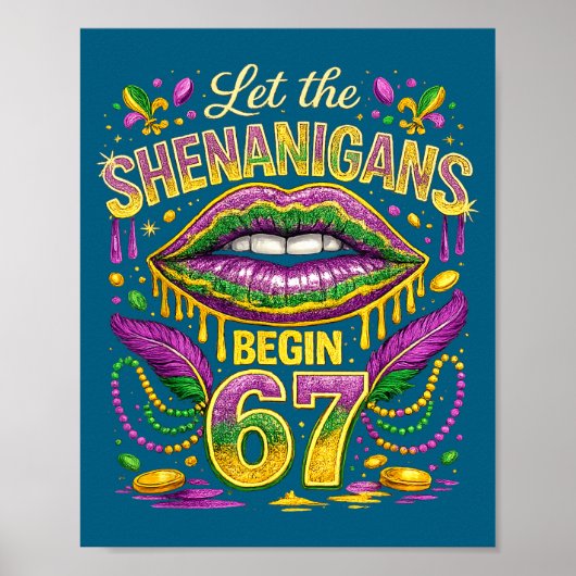 Die Las-Shenanigans beginnen 67 Mardi Poster (Vorne)