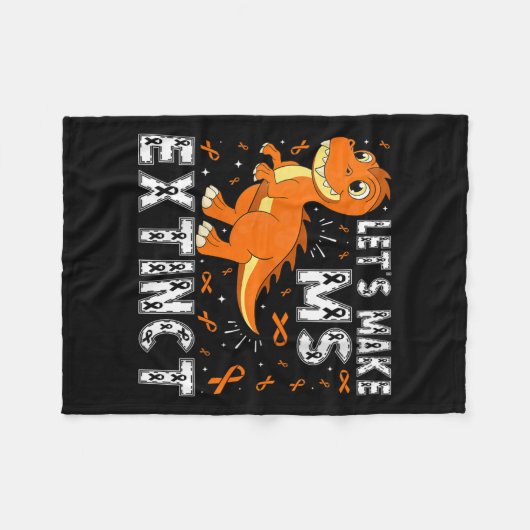 Die Lassend machen Frau Aussterben Dinosaurier-Bew Fleecedecke (Vorderseite (Horizontal))