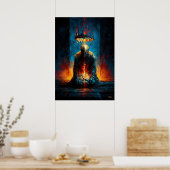 Die Last der Krone – Monumentaler Expressionismus Poster (Küche)