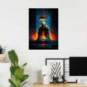 Die Last der Krone – Monumentaler Expressionismus Poster (Heimbüro)