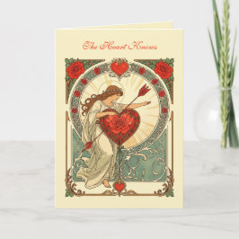 Die Last der Liebe Vintage Art Nouveau Romanze Karte