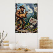Die Last des Gläubigen: Ein Bigfoot's Stance Poster (Küche)