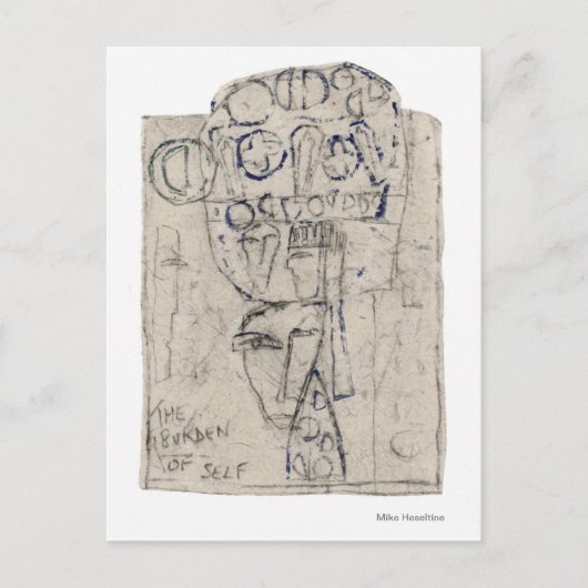 Die Last des Selbst Feiertagspostkarte (Vorderseite)