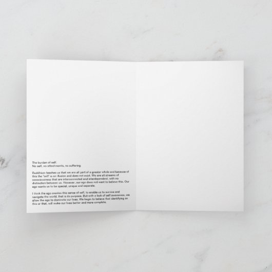 Die Last des Selbst Karte (Innenseite)