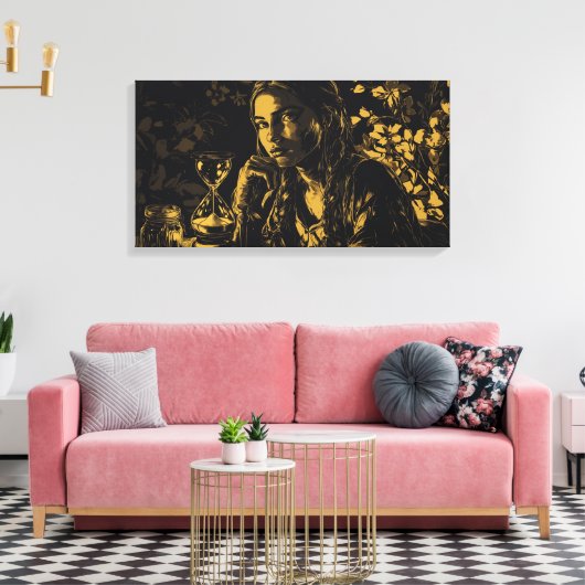 Die Last des Zeitkipper Leinwanddruck (Insitu (Wohnzimmer))