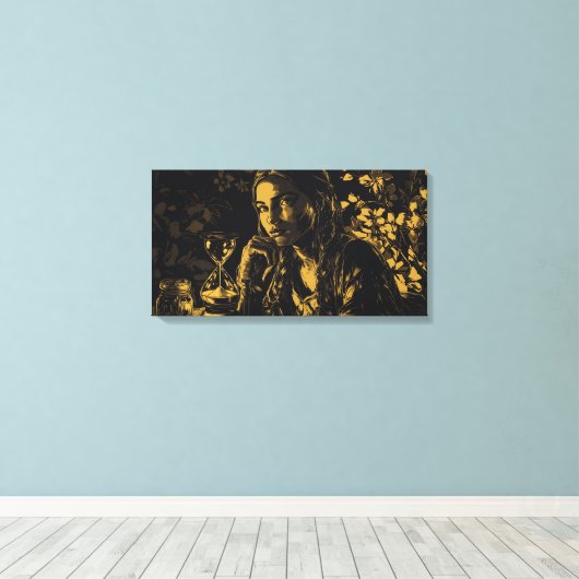 Die Last des Zeitkipper Leinwanddruck (Insitu (Holzboden))