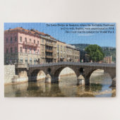 Die lateinische Brücke Sarajevo Bosnien groß Puzzle (Horizontal)