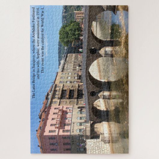 Die lateinische Brücke Sarajevo Bosnien groß Puzzle (Vertikal)