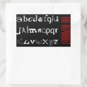 Die lateinischen Alphabet-Sticker Rechteckiger Aufkleber (Tasche)