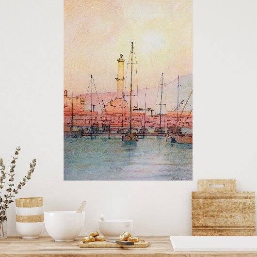 Die Laterne Genuas Poster (Küche)