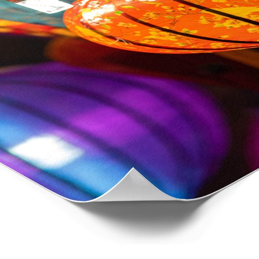 Die Laternen in Hoi An, Vietnam Poster (Ecke)