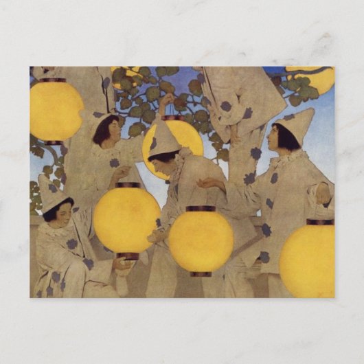 Die Laternen-Träger - Maxfield Parrish Postkarte (Vorderseite)