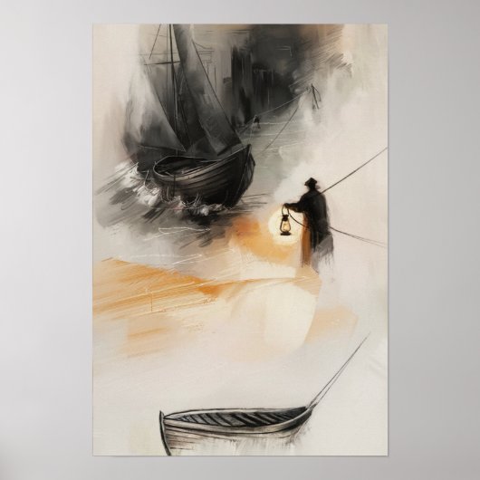 Die Laternenhalterung Poster (Vorne)