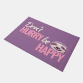 Die Latte beeilt euch nicht, lila pink zu sein Fußmatte (Schrägansicht)