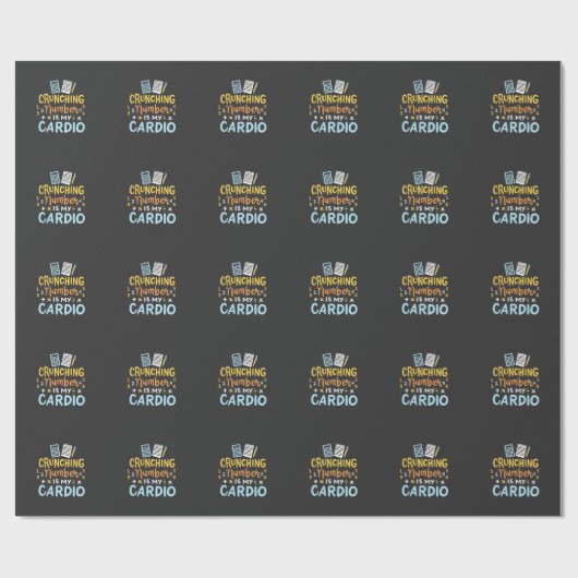 Die laufende Nummer ist mein Cardio Geschenkpapier (Flach)