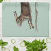 Die laufenden Hasen bei Ostern Handtuch (Gefaltet)