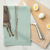 Die laufenden Hasen bei Ostern Handtuch (Viertel Falte)